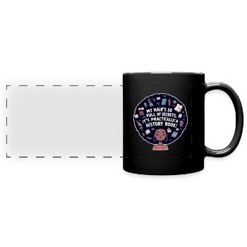 Historische Schätze Haarillustration - Panorama-Tasse farbig - Schwarz - Vorne