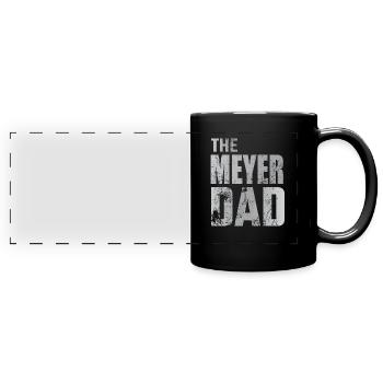 Meyer Vater Papa Geschenkidee Vatertag - Panorama-Tasse farbig - Schwarz - Vorne