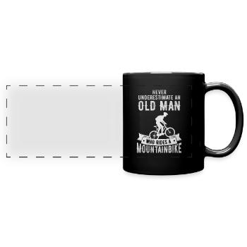 Mountain bike - Full Colour Panoramic Mug - black - Front