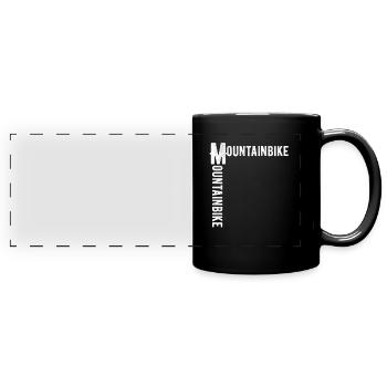 Mountain bike - Full Colour Panoramic Mug - black - Front