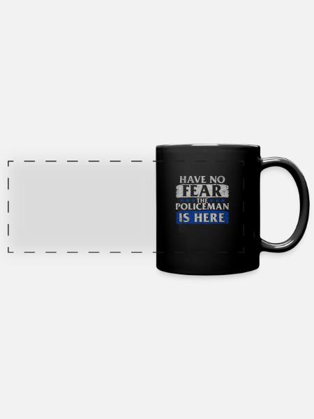 Polizei Cop Polizist Geschenk - Panorama-Tasse farbig - Schwarz