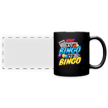 bingo - Mug panoramique uni - noir - Devant
