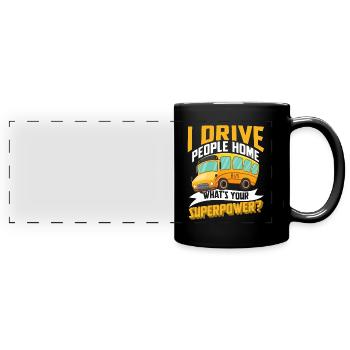 Bus Busfahrer Omnibus Öpnv Beruf Fernbus Autobus - Panorama-Tasse farbig - Schwarz - Vorne