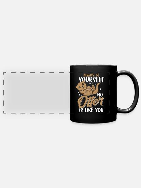 Otter - Panorama-Tasse farbig - Schwarz