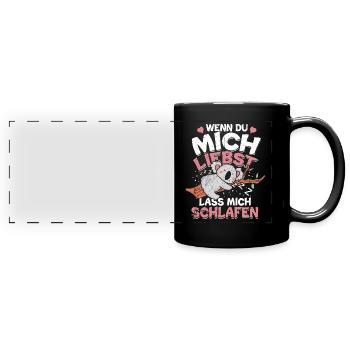 Koala - Panorama-Tasse farbig - Schwarz - Vorne