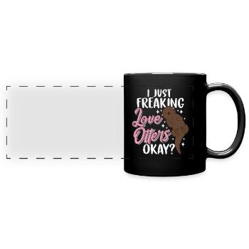 otter - Full Colour Panoramic Mug - black - Front