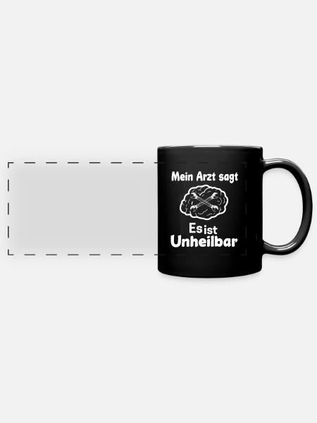 Mechaniker - Panorama-Tasse farbig - Schwarz