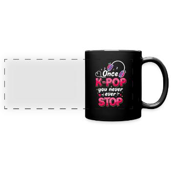 K-Pop - Panorama-Tasse farbig - Schwarz - Vorne
