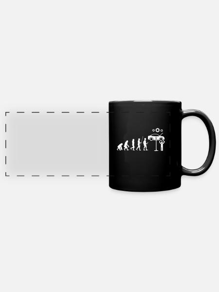 Mechaniker - Panorama-Tasse farbig - Schwarz