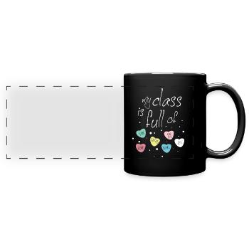 Grundschule Grundschullehrer - Panorama-Tasse farbig - Schwarz - Vorne