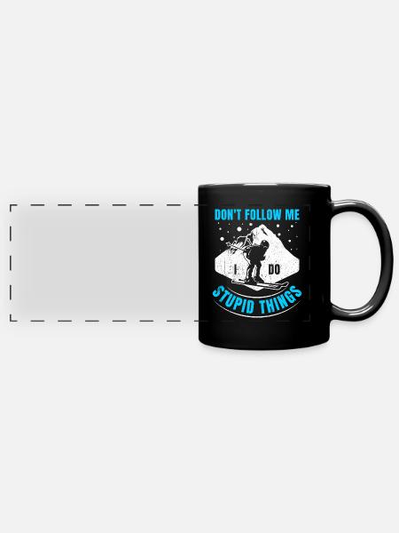 Ski - Panorama-Tasse farbig - Schwarz