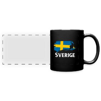Suède Sverige Elch - Mug panoramique uni - noir - Devant