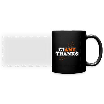 Ameise - Panorama-Tasse farbig - Schwarz - Vorne