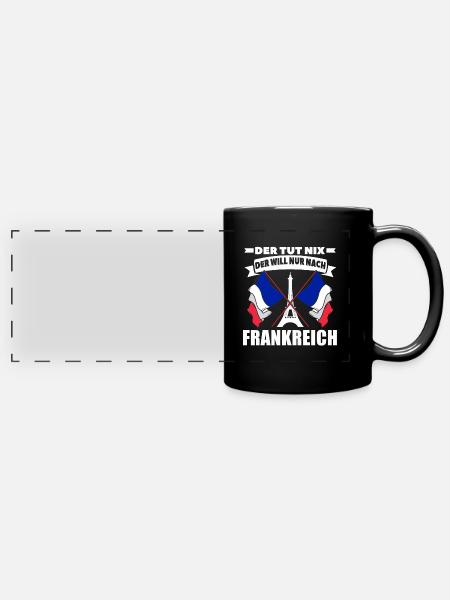 Frankreich - Panorama-Tasse farbig - Schwarz