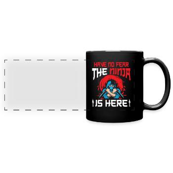Ninja - Panorama-Tasse farbig - Schwarz - Vorne