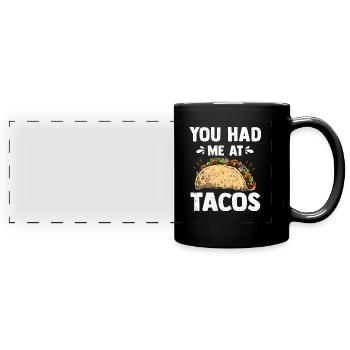 Taco Tshirt Tuesday Mexico Cinco De Mayo - Full Colour Panoramic Mug - black - Front