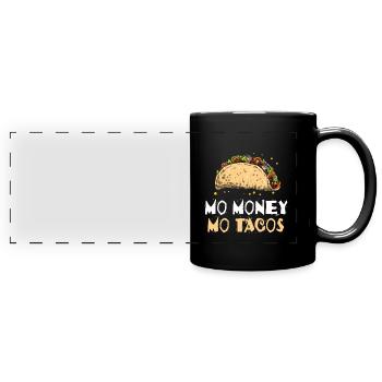 Taco Mexico Food Fast Food Nachos Fiesta Salsa - Full Colour Panoramic Mug - black - Front