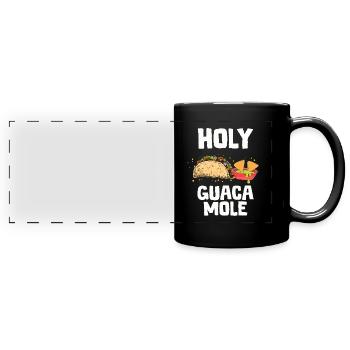 Taco Mexico Food Fast Food Nachos Fiesta Salsa - Full Colour Panoramic Mug - black - Front