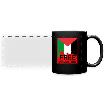 Palästina - Panorama-Tasse farbig - Schwarz - Vorne