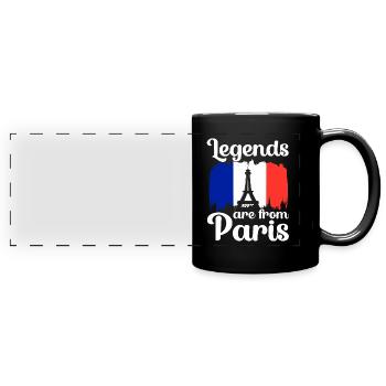 France - Mug panoramique uni - noir - Devant