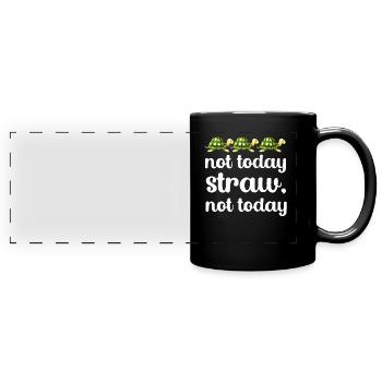 Turtle Gift Kids Reptiles Sea Beach - Full Colour Panoramic Mug - black - Front