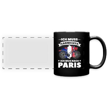 France - Mug panoramique uni - noir - Devant