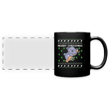 Ugly Christmas Sweater Koala - Panorama-Tasse farbig - Schwarz - Vorne
