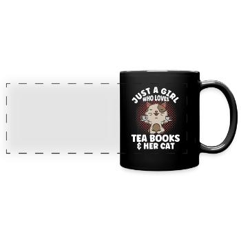 Buveur de thé Tea Lover Gift Tea - Mug panoramique uni - noir - Devant