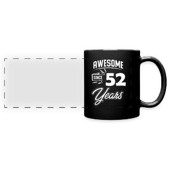 52 Birthday Party Old Year of Construction - Full Colour Panoramic Mug - black - Front