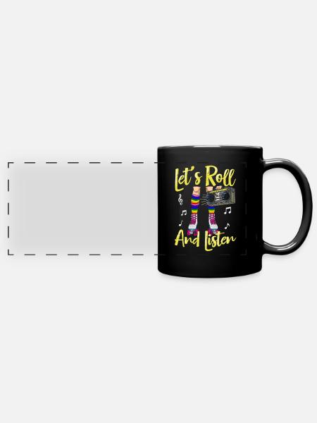 Inline Skater - Panorama-Tasse farbig - Schwarz