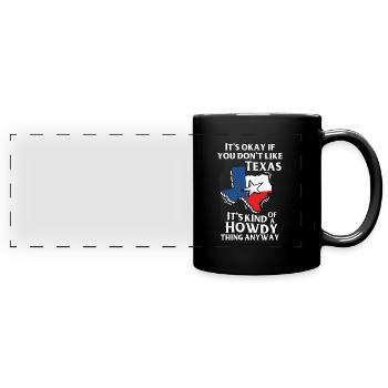 Texas - Panorama-Tasse farbig - Schwarz - Vorne