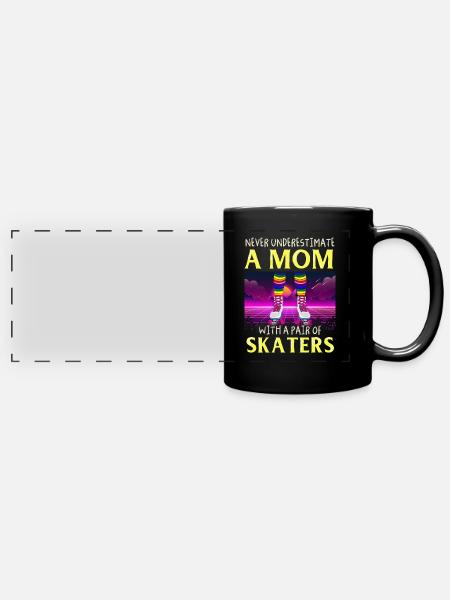 Inline Skater - Panorama-Tasse farbig - Schwarz