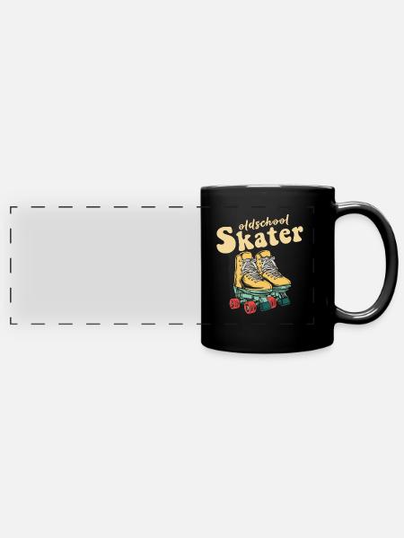 Inline Skater - Panorama-Tasse farbig - Schwarz