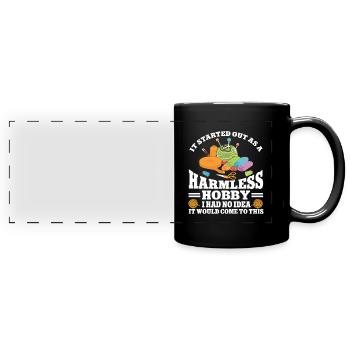 Quilting Gift Sewing Knitting Quilter - Full Colour Panoramic Mug - black - Front