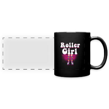 Inline Skater - Panorama-Tasse farbig - Schwarz - Vorne