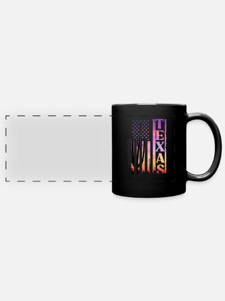 Texas - Panorama-Tasse farbig - Schwarz
