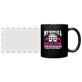 Real Estate Agent Realtor - Full Colour Panoramic Mug - black - Front