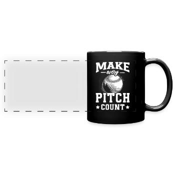 Baseball Sports Joueur de baseball Lanceur Receveur États-Unis - Mug panoramique uni - noir - Devant