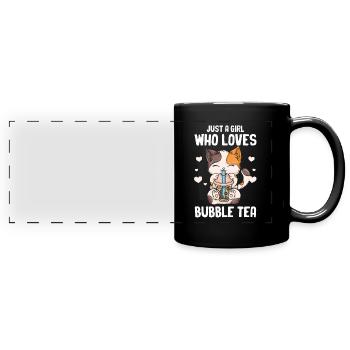 Thé à bulles Boba BubbleTea Kawaii Japan Tea Kpop - Mug panoramique uni - noir - Devant