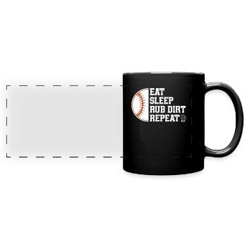Baseball Sports Joueur de baseball Lanceur Receveur États-Unis - Mug panoramique uni - noir - Devant