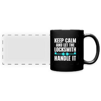 Serrurier Crochetage Crocheteur - Mug panoramique uni - noir - Devant