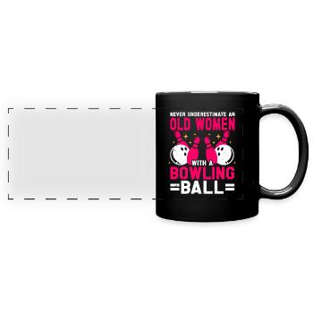 Boule de bowling Bowler - Mug panoramique uni - noir - Devant