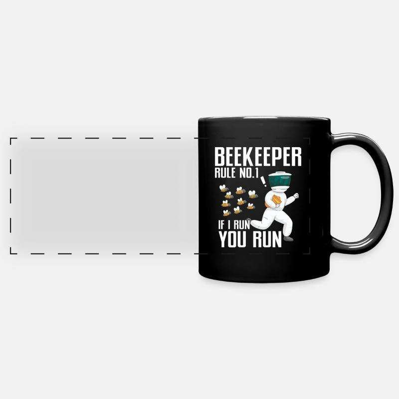 Beekeeping Bees Beekeeper - Full Colour Panoramic Mug - black