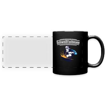 Schweißfachmann - Schweißmeister - Profi Schweißer - Panorama-Tasse farbig - Schwarz - Vorne