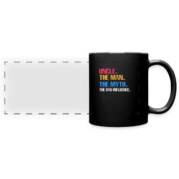 Onkel - Panorama-Tasse farbig - Schwarz - Vorne