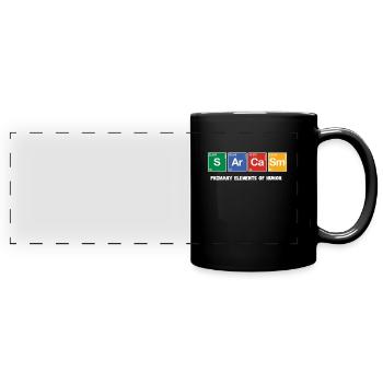 sarcasme - Mug panoramique uni - noir - Devant