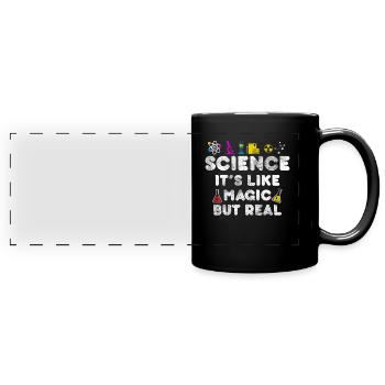 science - Full Colour Panoramic Mug - black - Front