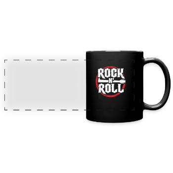 Rock And Roll Rock N' Roll Rocknroll Geschenk - Panorama-Tasse farbig - Schwarz - Vorne
