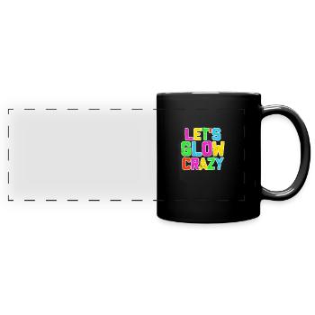 Glow - Panorama-Tasse farbig - Schwarz - Vorne