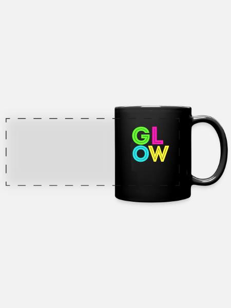 Glow - Panorama-Tasse farbig - Schwarz